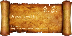 Uracs Evelin névjegykártya